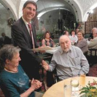Ehrung für 60 Jahre SPD: Olaf Sommerfeld und Dieter Rähr, der am 1. Oktober sein 60-jähriges Parteijubiläum feiert